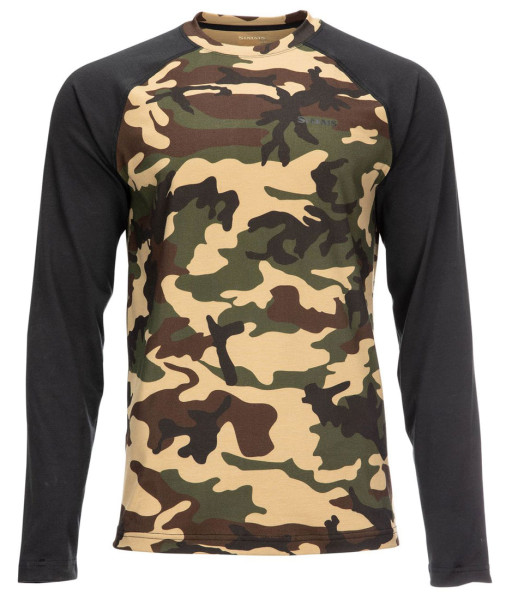 Simms Lightweight Baselayer Top cx woodland camo