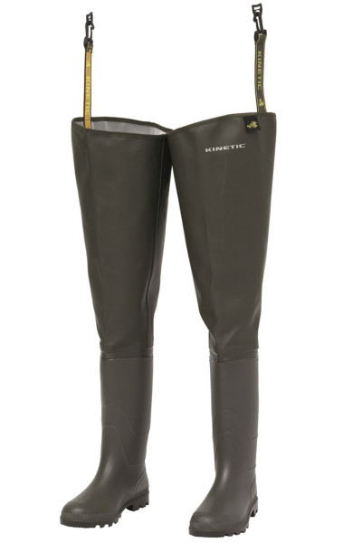 Kinetic Classic Hip Wader Bootfoot Heavy Duty Nylon dark green Waist Waders Waders Clothing adh fishing