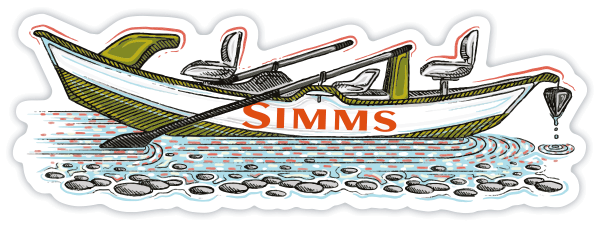 Simms Catch Your Drift (Boat) Sticker 15 cm