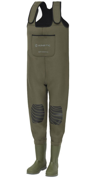Kinetic NeoGaiter Bootfoot Wader with Boots Felt Sole olive