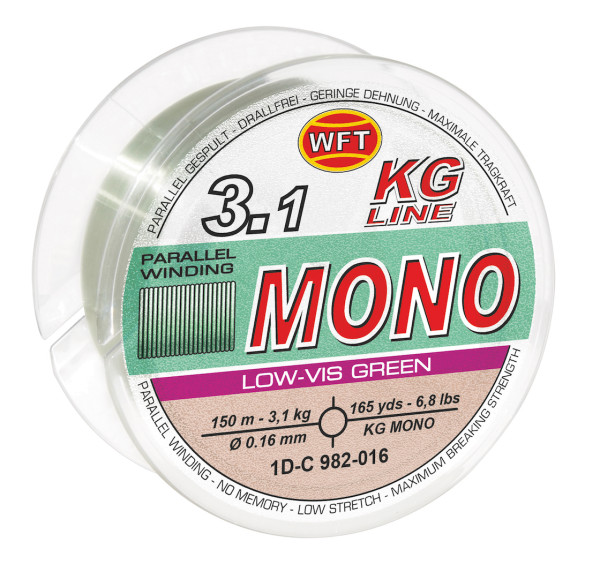 WFT KG Mono Monofil low-vis green 150 m WFT KG Mono Monofil low-vis green