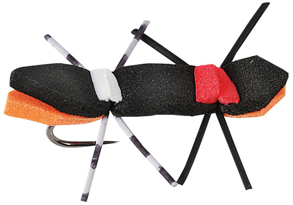 Soldarini Fly Tackle Dry Fly - Chernobyl Ant Black Orange