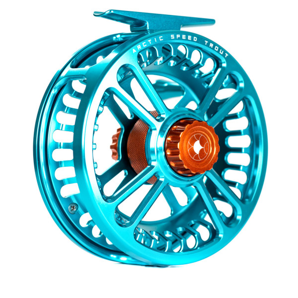 Alfa Arctic Speed Fly Reel Teal Blue Trout
