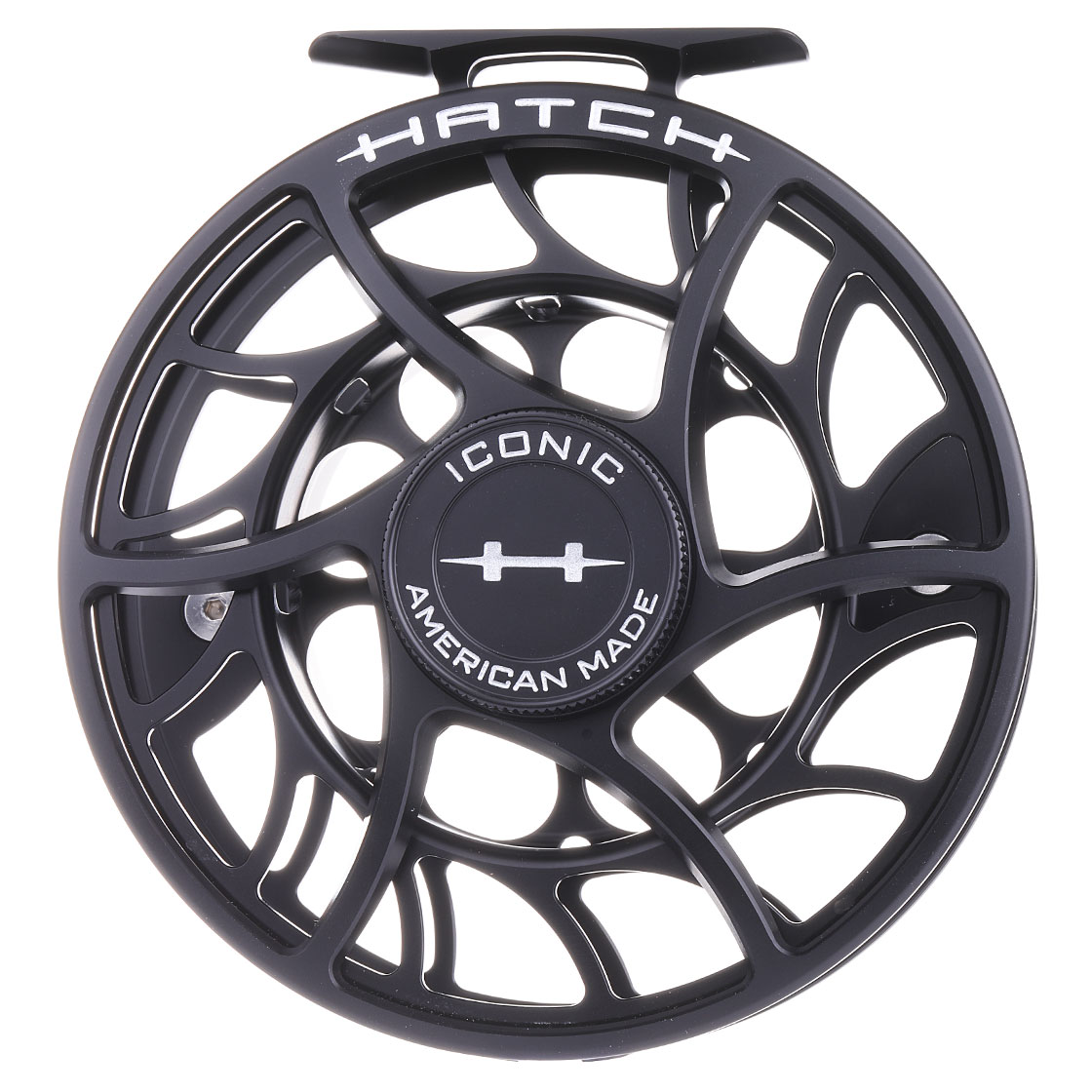 Hatch Iconic 7 Plus Fly Reel Mid Arbor / Black/Silver