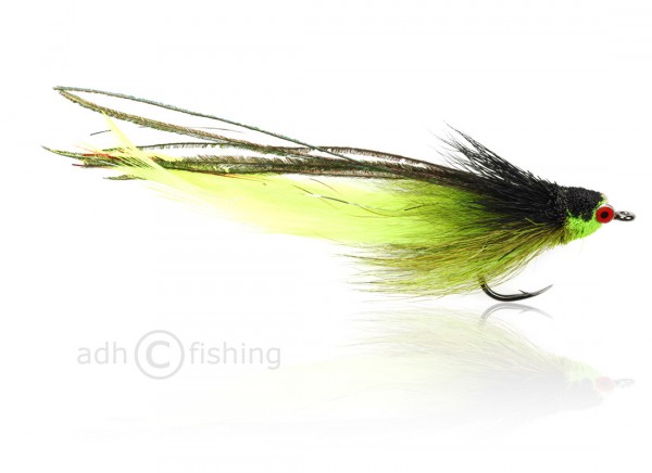 Fulling Mill Saltwater Fly - Andino Deceiver chartreuse black