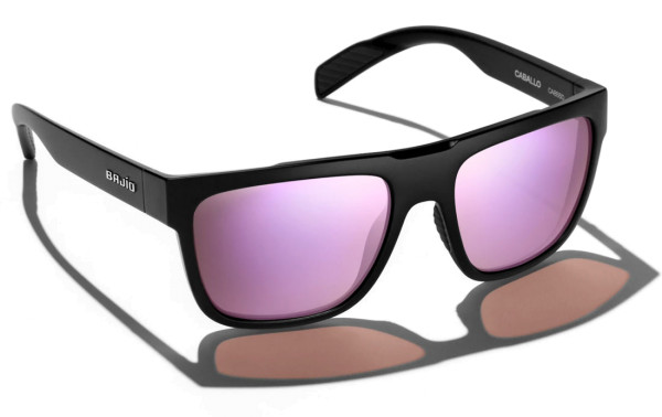 Bajio Polarized Glasses Caballo - Black Matte (Rose Mirror PC)