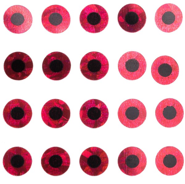 Wapsi Flat Stick on Eyes holographic Eyes Fly Tying Materials Fly