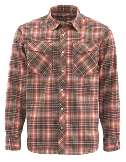 Free US Shipping SIMMS BLACK'S FORD FLANNEL SHIRT Ruby All Sizes 