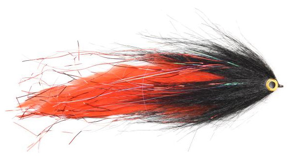 Vision Superflies Pike Fly Hollow Deceiver Black & Red