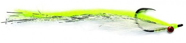 Fulling Mill Saltwater Fly - Mega Clouser Chartreuse & White