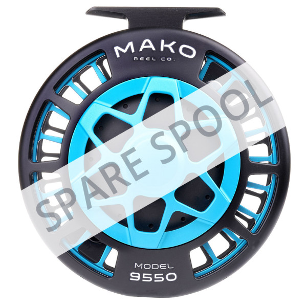 Mako Reel Co. Spare Spool matte turquoise on black