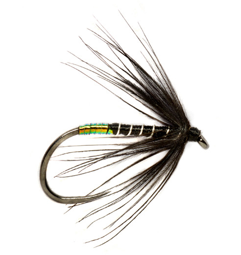 Fulling Mill Wet Fly - Procter Pearly Butt Black Spider Barbless