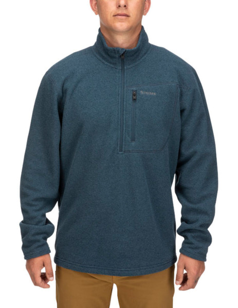 Simms Rivershed Quarter Zip Pullover carbon | Sweaters | Shirts and Pullovers | Clothing | adh 