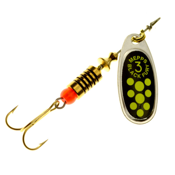 Mepps Black Fury Spinner silver/chartreuse