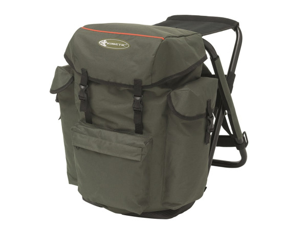 Kinetic High Seat Chairpack Alu. 35 L moss green, Bags and Backpacks, Accessories, Spin Fishing