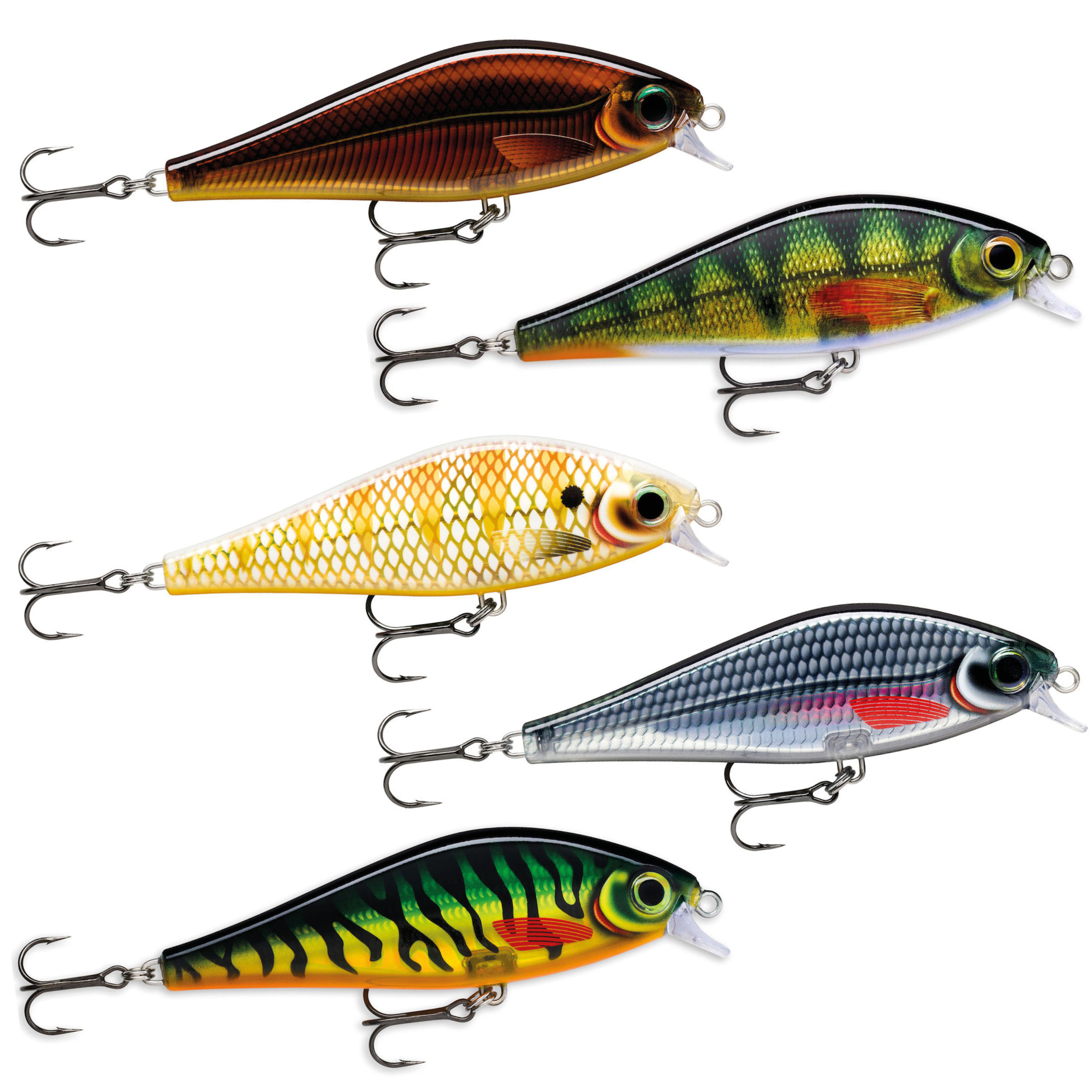 1-1.4 m Swimming Depth Halloween 16 cm Size 3/0 Hooks Rapala Super Shadow Rap Lure with Two No