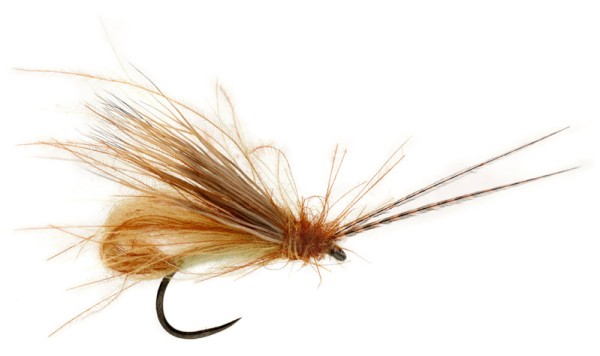 Fulling Mill Dry Fly - McPhail Bubble Wing Caddis Cinnamon Barbless