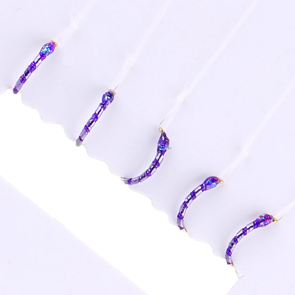 Coregone 5-hook leader chiro purple nymph set Coregone leader chiro purple nymph-set