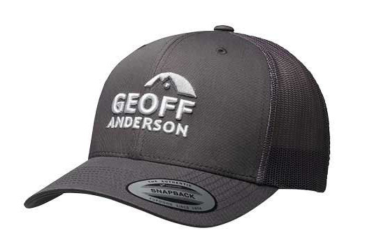 Geoff Anderson Snapback Trucker Cap Hat grey