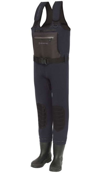 Kinetic NeoGuard Bootfoot Wader with Boots Felt Sole shadow navy Neoprene Waders Waders Clothing adh fishing