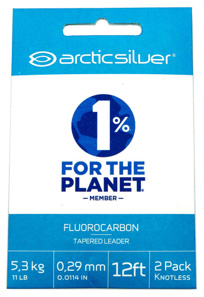 ArcticSilver Tapered Leader Fluorocarbon 12 ft. 2-Pack