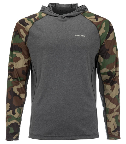 Simms Solarflex Hoody woodland camo/carbon heather