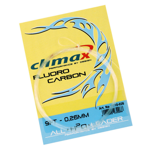 Climax Fluorocarbon Leader 9ft, Fluorocarbon, Leader Materials, Fly  Lines