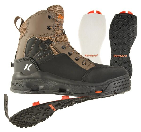 Korkers Buckskin Wading Boot incl. interchangeable soles Interchangeable soles