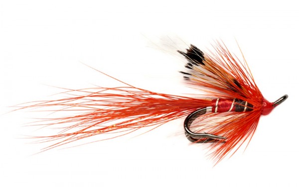 3 V Fly Size 10 Ultimate Red Ally's Shrimp  Double Salmon Flies
