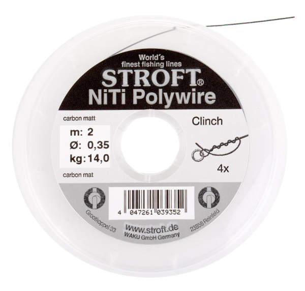 Stroft NiTi Polywire - knotable nickel titanium leader 2m/Spool