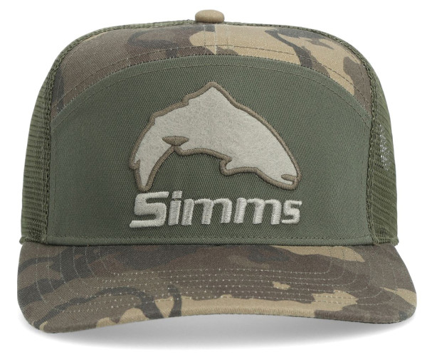 Simms Brown Trout 7-Panel Cap olive