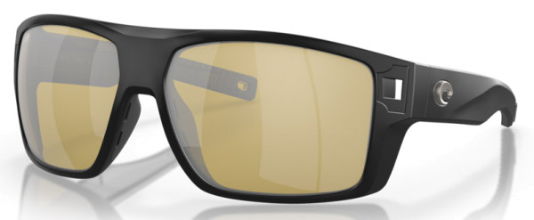 Costa Polarized Glasses Diego - Matte Black (Sunrise Silver Mirror 580G)