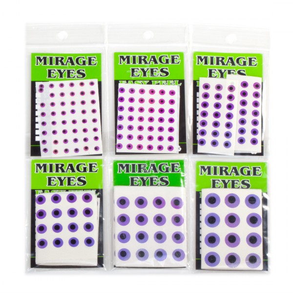 Wapsi Flat Stick on Eyes Mirage Eyes Fly Tying Materials Fly