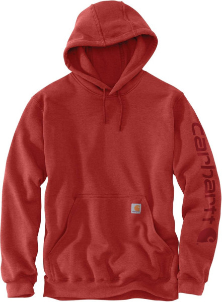 Carhartt Sleeve Logo Hooded Sweatshirt chili peper heather