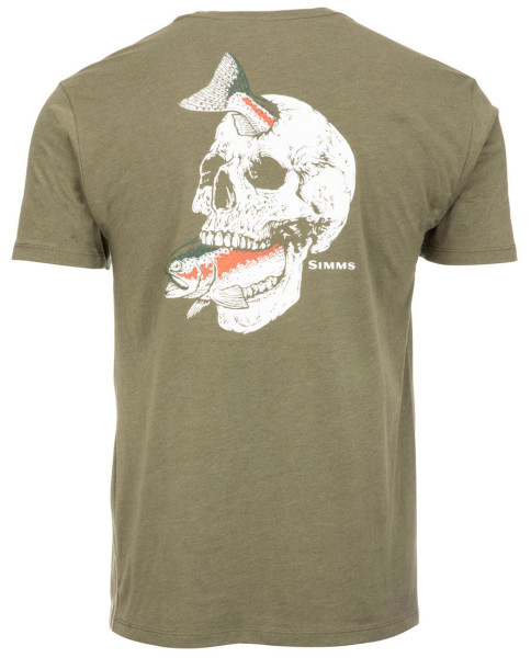 Simms Trout On My Mind T-Shirt military heather