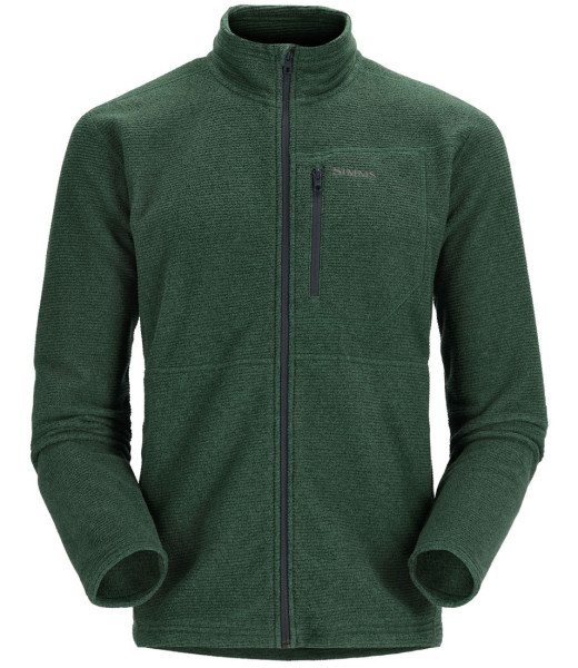 Simms Rivershed Full Zip Pullover forest