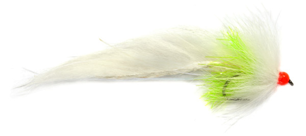 Fulling Mill Streamer - Fluff Cat White Tungsten Barbless