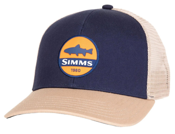 Simms Trout Patch Trucker Cap navy
