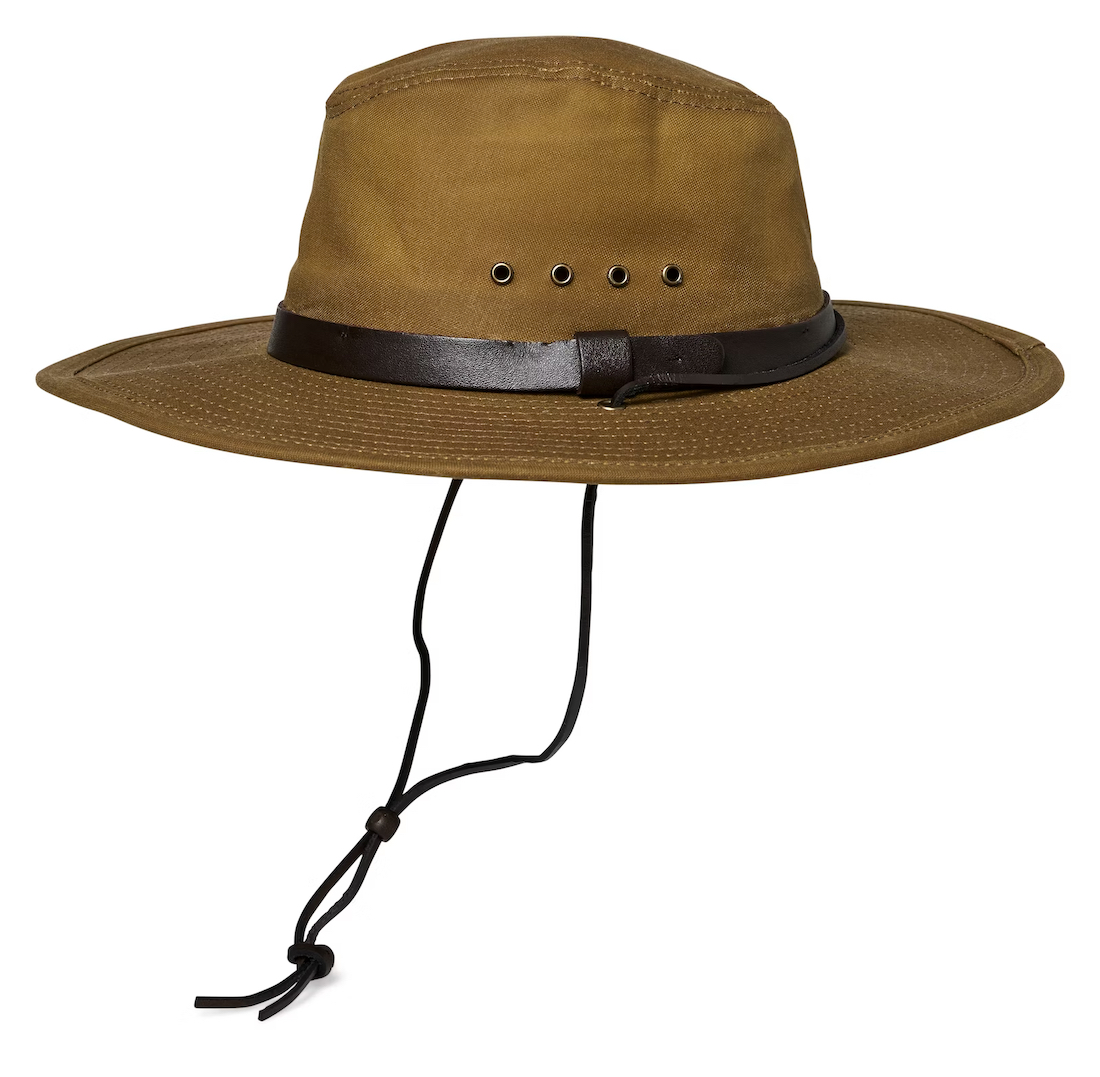 Filson Tin Cloth Bush Hat dark tan, Caps and Hats