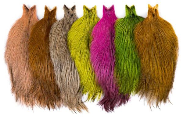 Chevron  Dyed Pheasant Cock Capes Fine Dyed Natural Fly Tying Materials