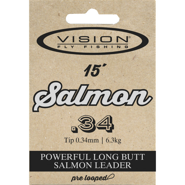 Vision Tapered Leader Salmon 15 ft, Monofilament, Leader Materials, Fly  Lines
