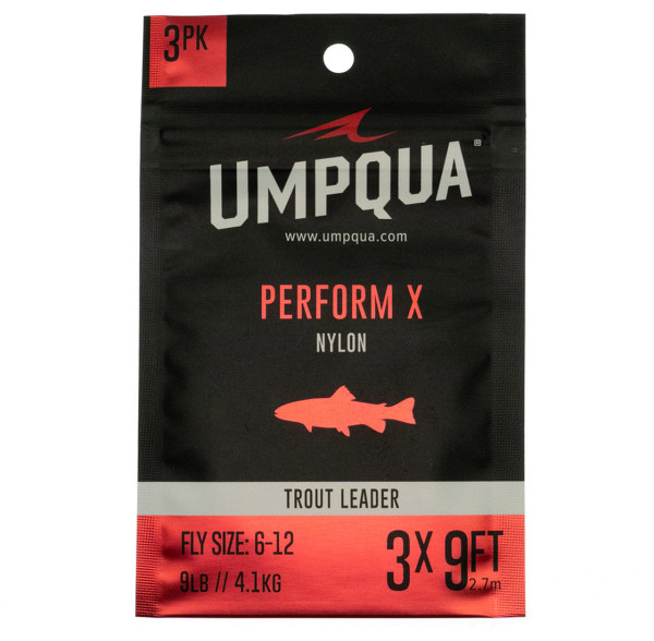 Umpqua Perform X Trout Leader 3-pack 9ft