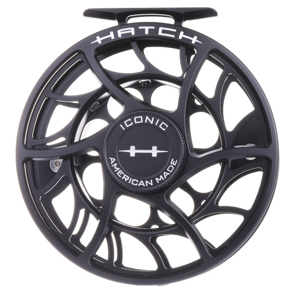 Hatch Iconic Fly Reel Large Arbor black/silver