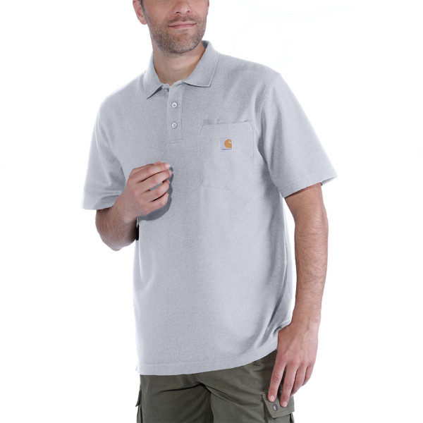 Carhartt Pocket Polo Shirt Loose Fit heather grey Shirts