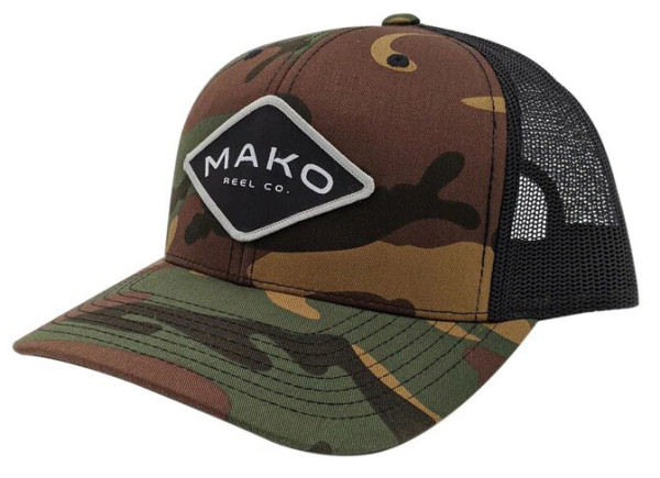 Mako Reel Co. Trucker Hat Cap camo green