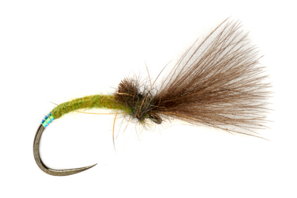 Fulling Mill Dry Fly - Procter's Pearly Butt Olive Emerger Barbless