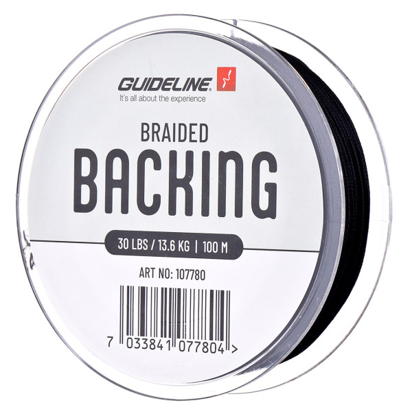 Guideline Braided Backing 30 lbs black, Backing, Fly Lines