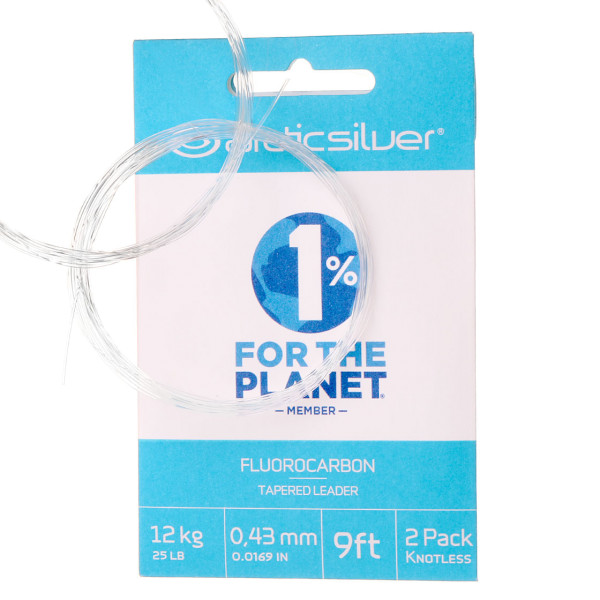 ArcticSilver Tapered Leader Fluorocarbon 9 ft. 2-Pack