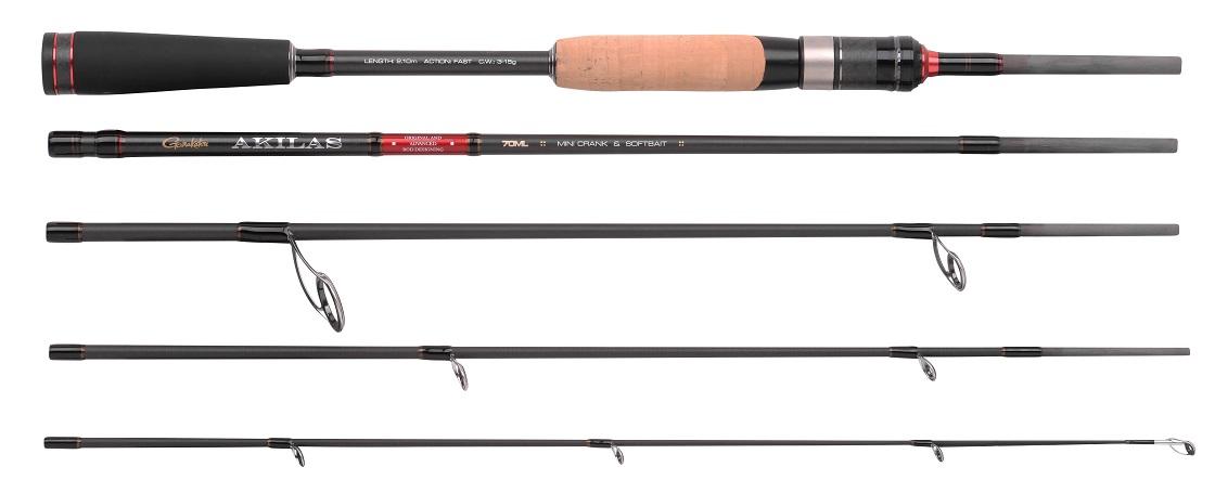 Gamakatsu Akilas Mobile Travel Rod 5pc., Travel Rods, Spinning Rods, Spin Fishing