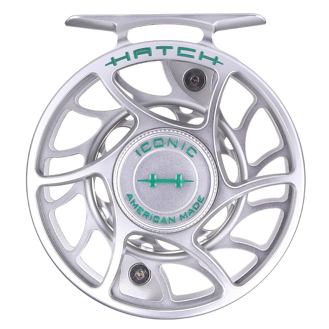 Hatch Iconic Plus Föy Reel Large Arbor Clear/Green Reels Fly Reels  adh-fishing